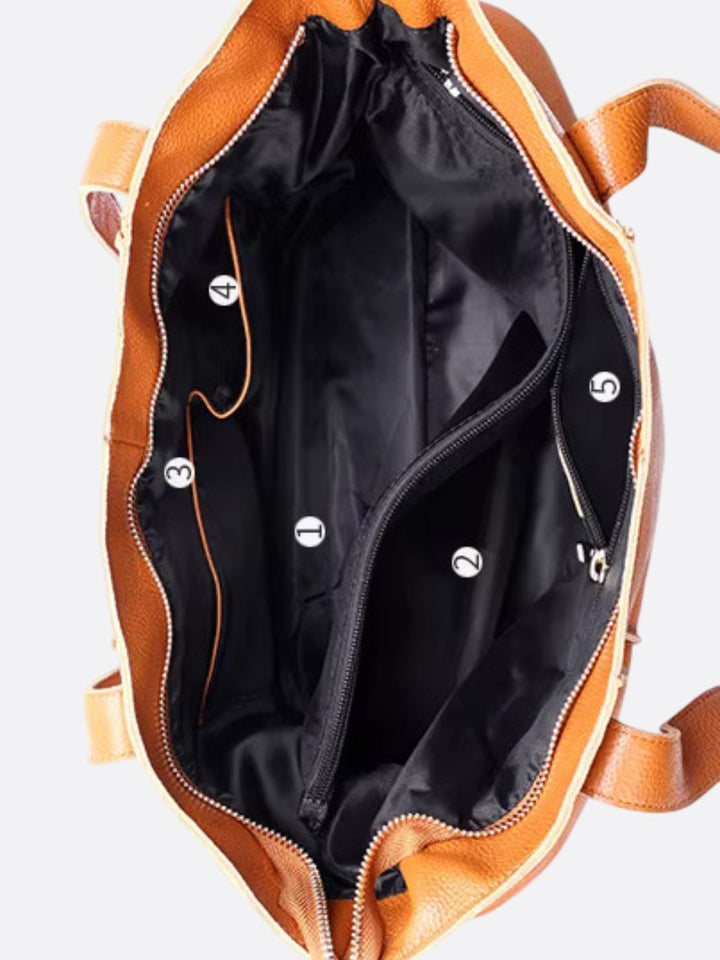 Bolso tote grande de piel suave