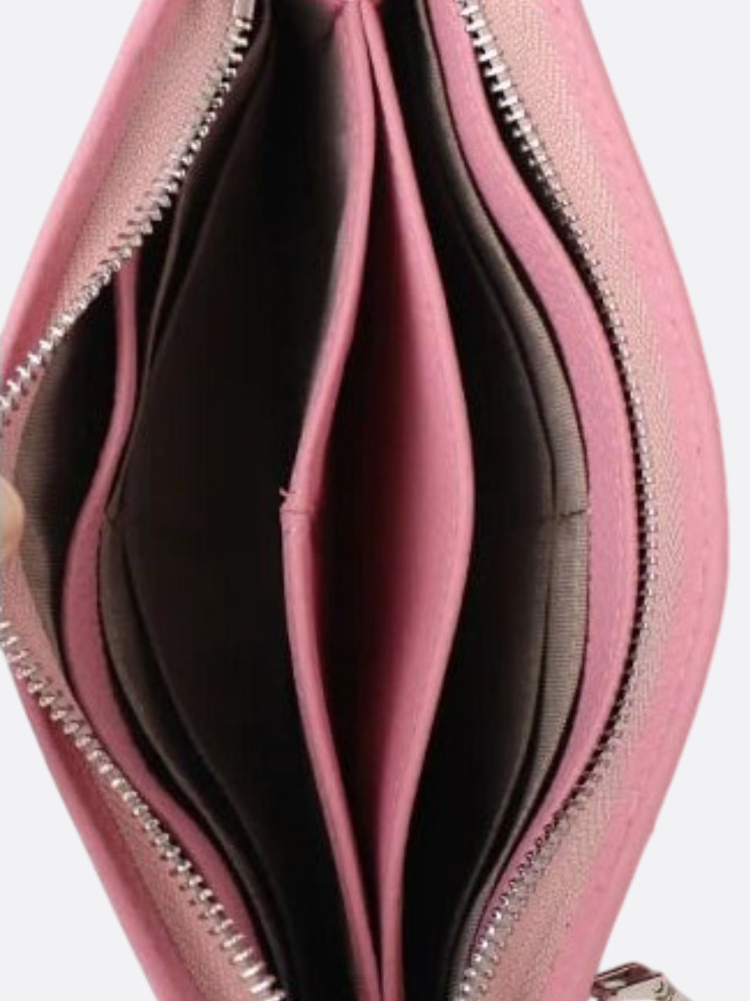 Cartera larga de piel