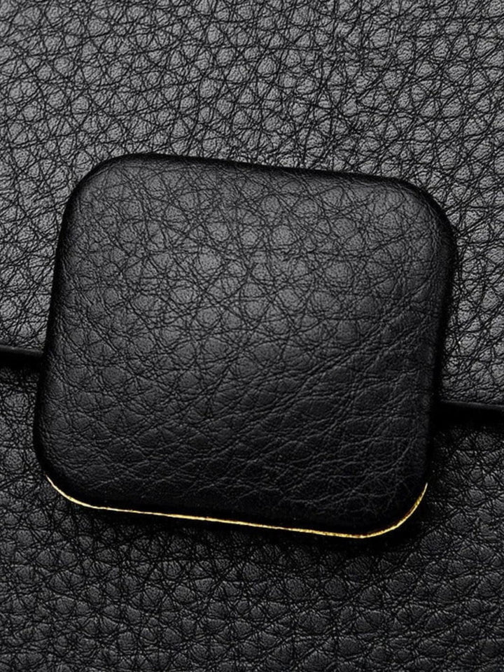 Bolso de hombro de piel granulada