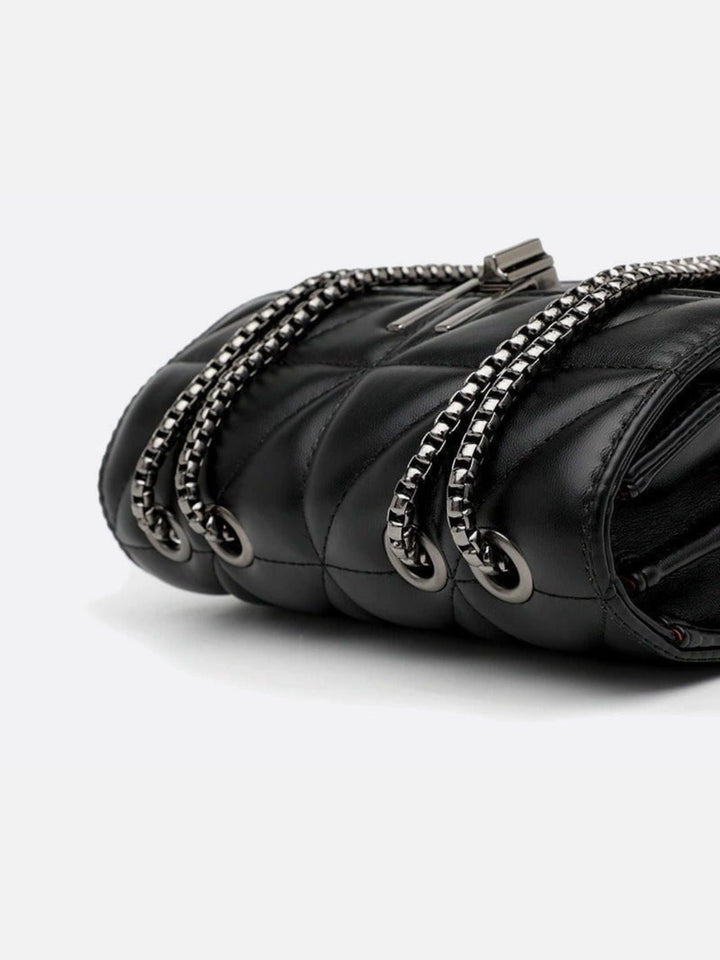 Bolso bandolera de piel acolchado