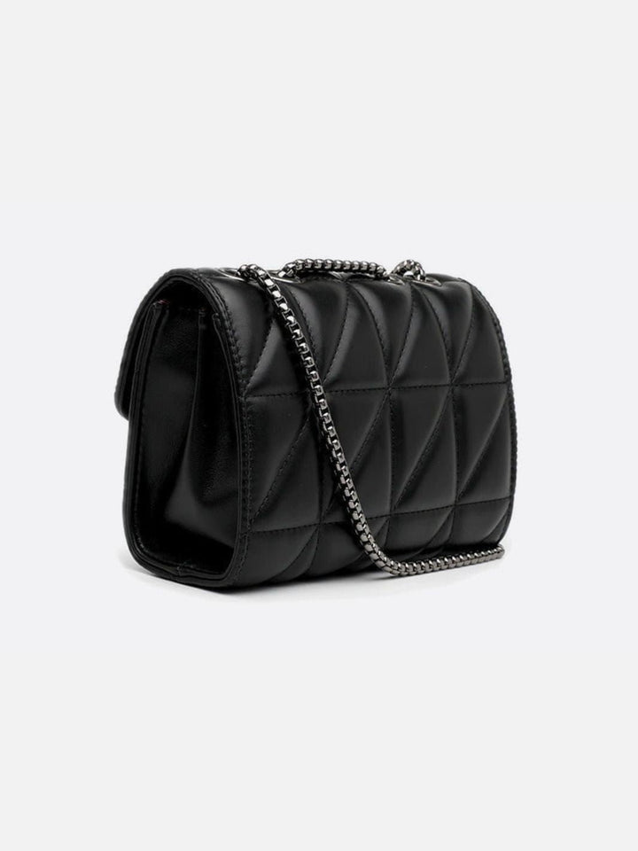 Bolso bandolera de piel acolchado