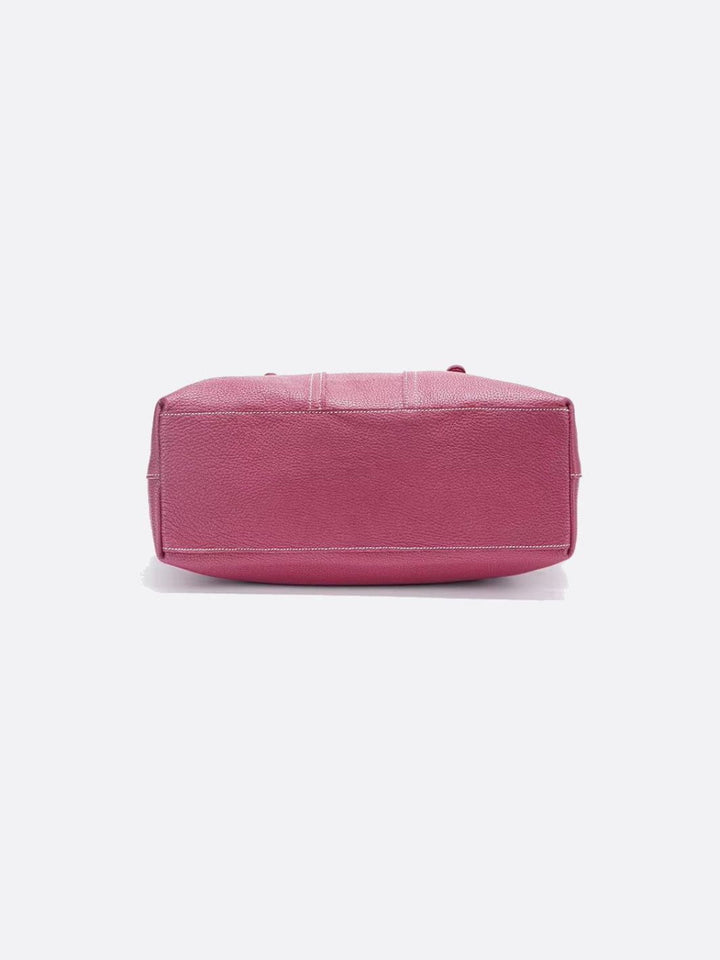 Bolso tote de piel granulada