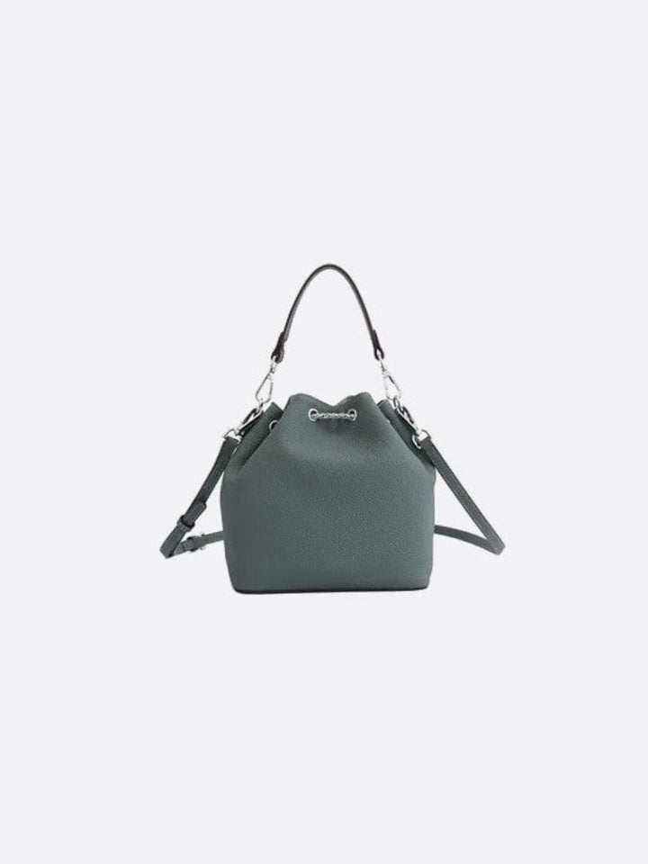 Bolso bombonera de piel granulada
